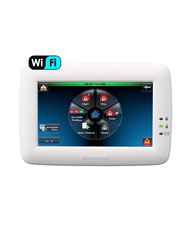 Honeywell Ademco TUXWIFIW Controlador táctil esmoquin con Wi-Fi, pantalla blanca (6280i) de 7"